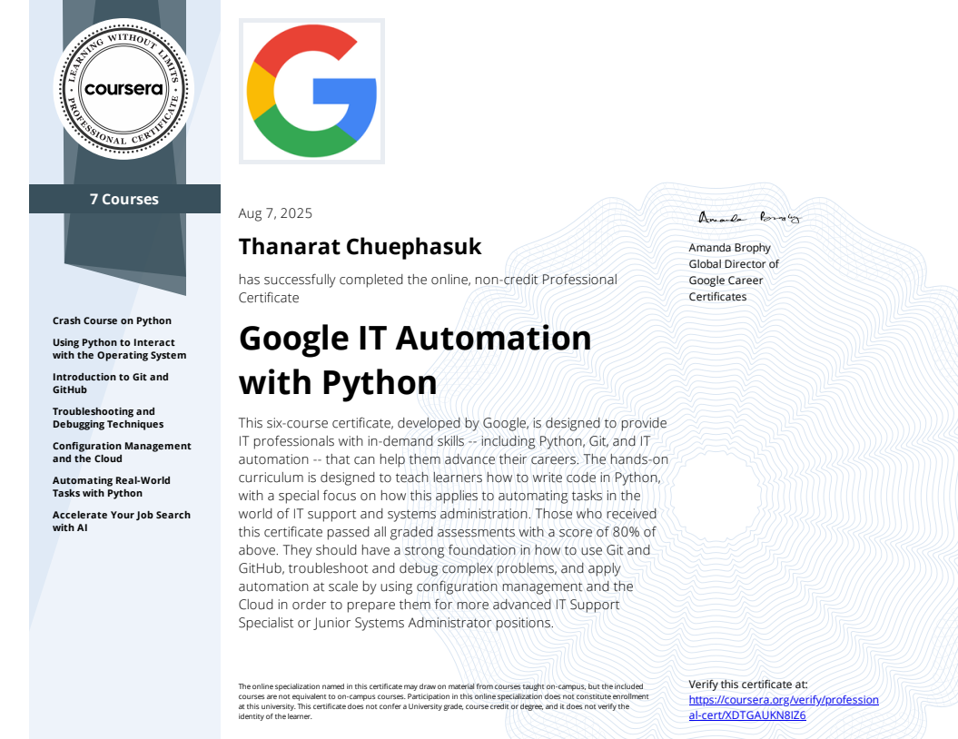 Google IT Automation